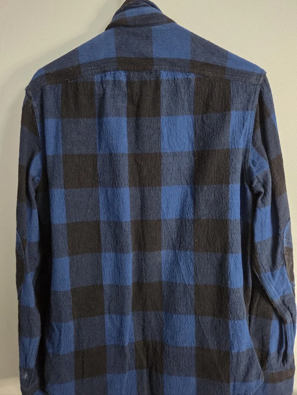 J Crew Flannel Shirt Size Medium. Black And Blue Buffalo Check